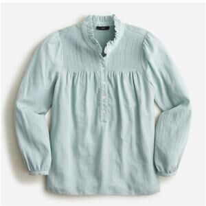 J. Crew Long-Sleeve Soft Gauze Garden Top Size Large